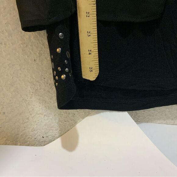 Design History L  Black Blouse with Silver Studs - Picture 6 of 8